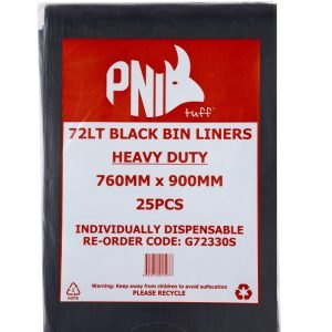 Heavy Duty Bin Liner, 72 Litre
